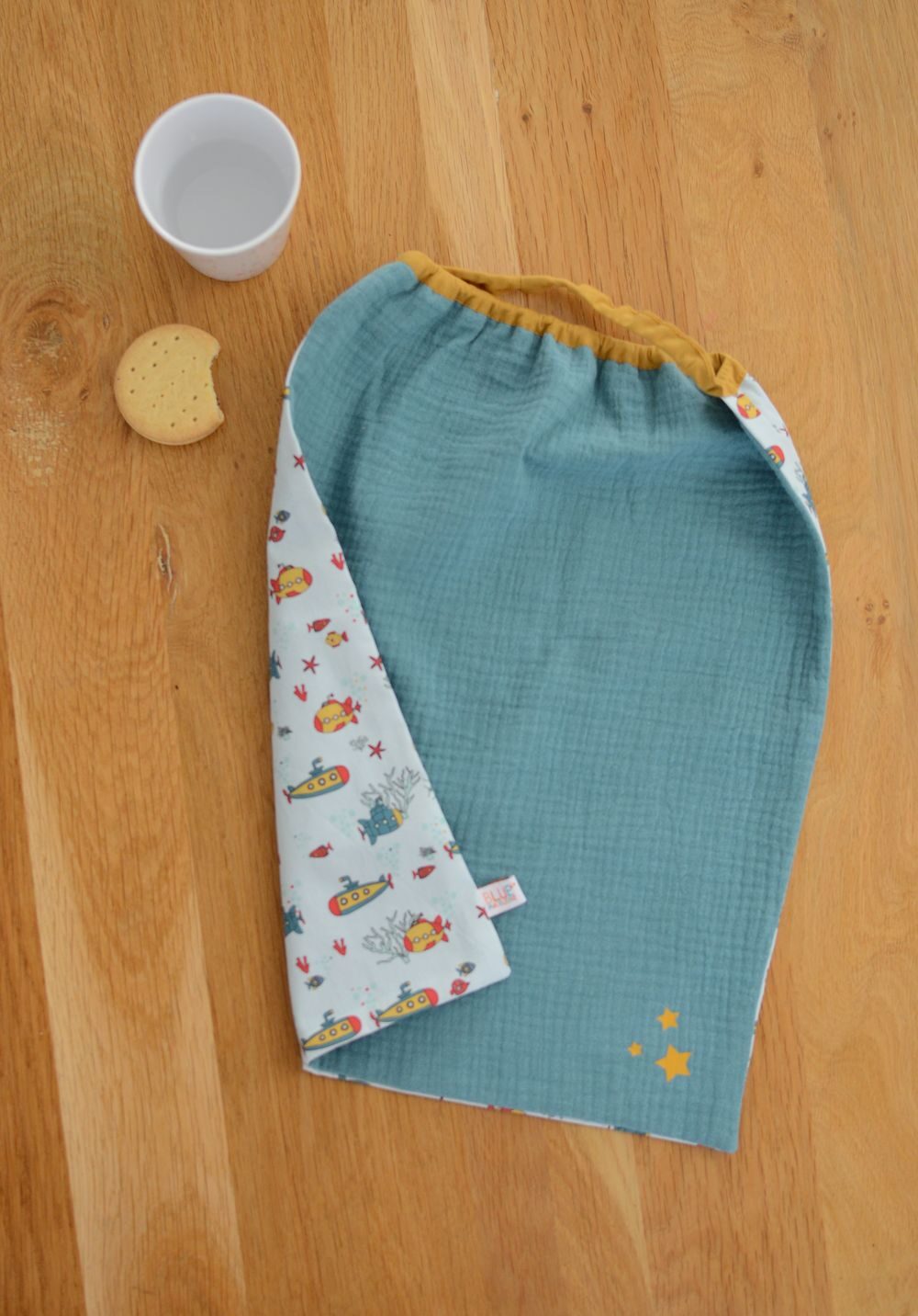 Serviette de cantine Collection "Sous-marins" Vert Céladon