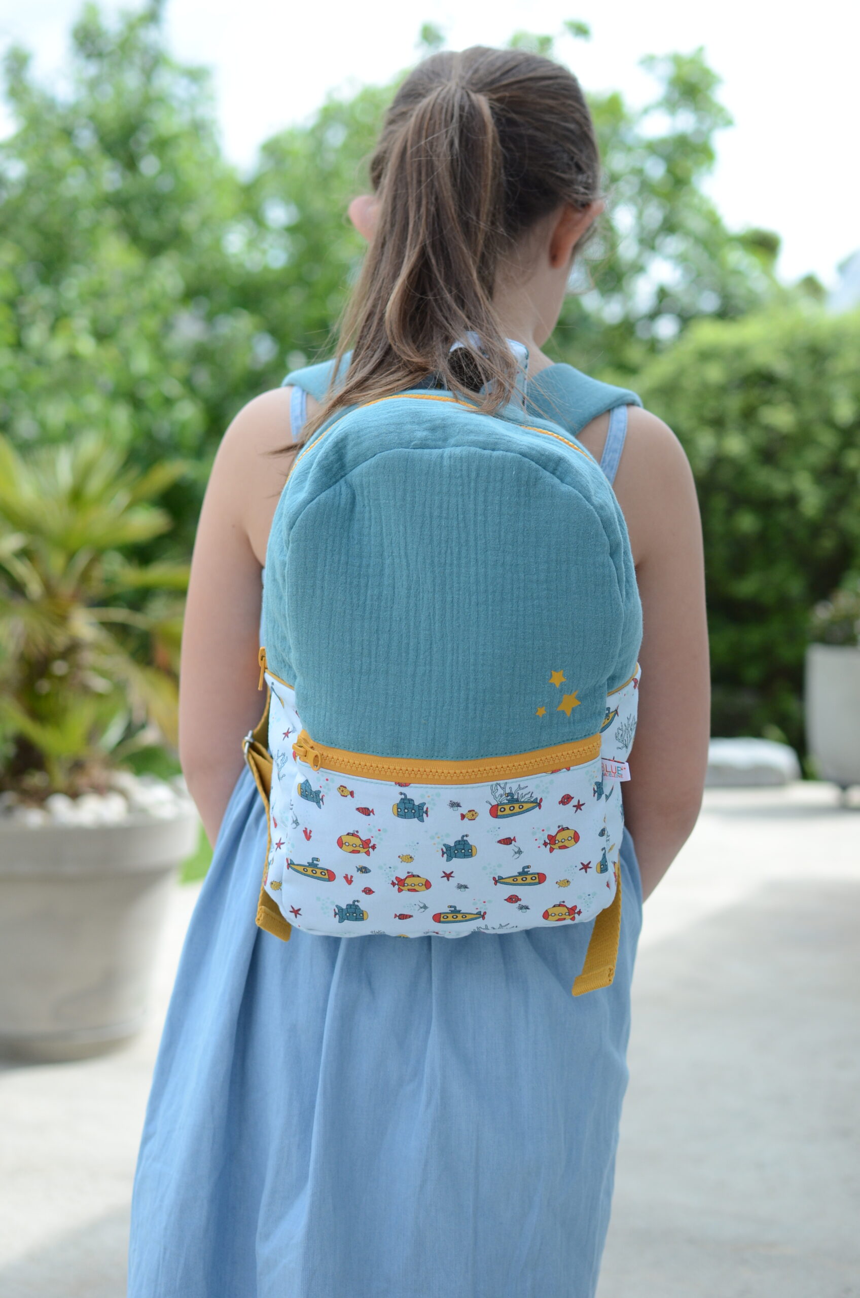 Grand sac à dos Collection 'Sous-marins' Vert Celadon