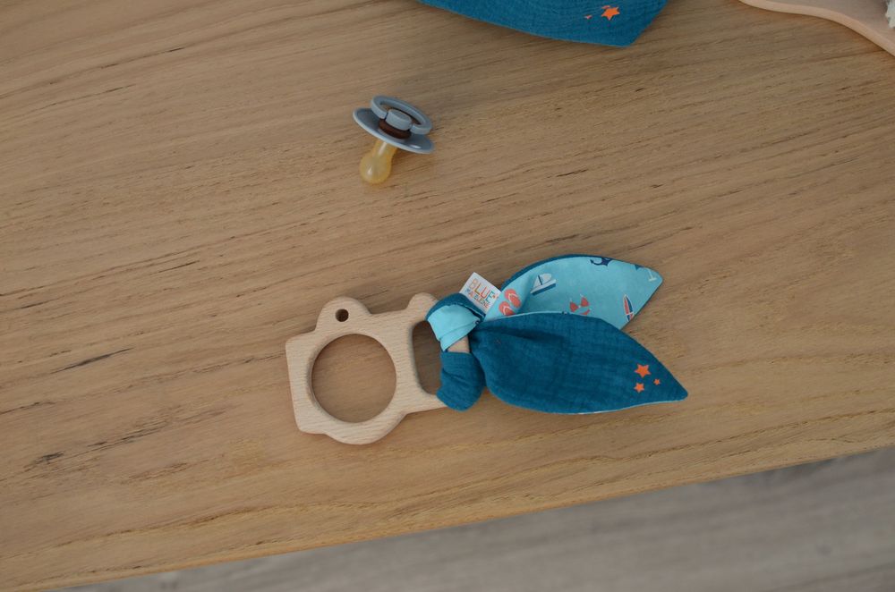 Anneau de dentition Collection 'A la plage!' Bleu canard