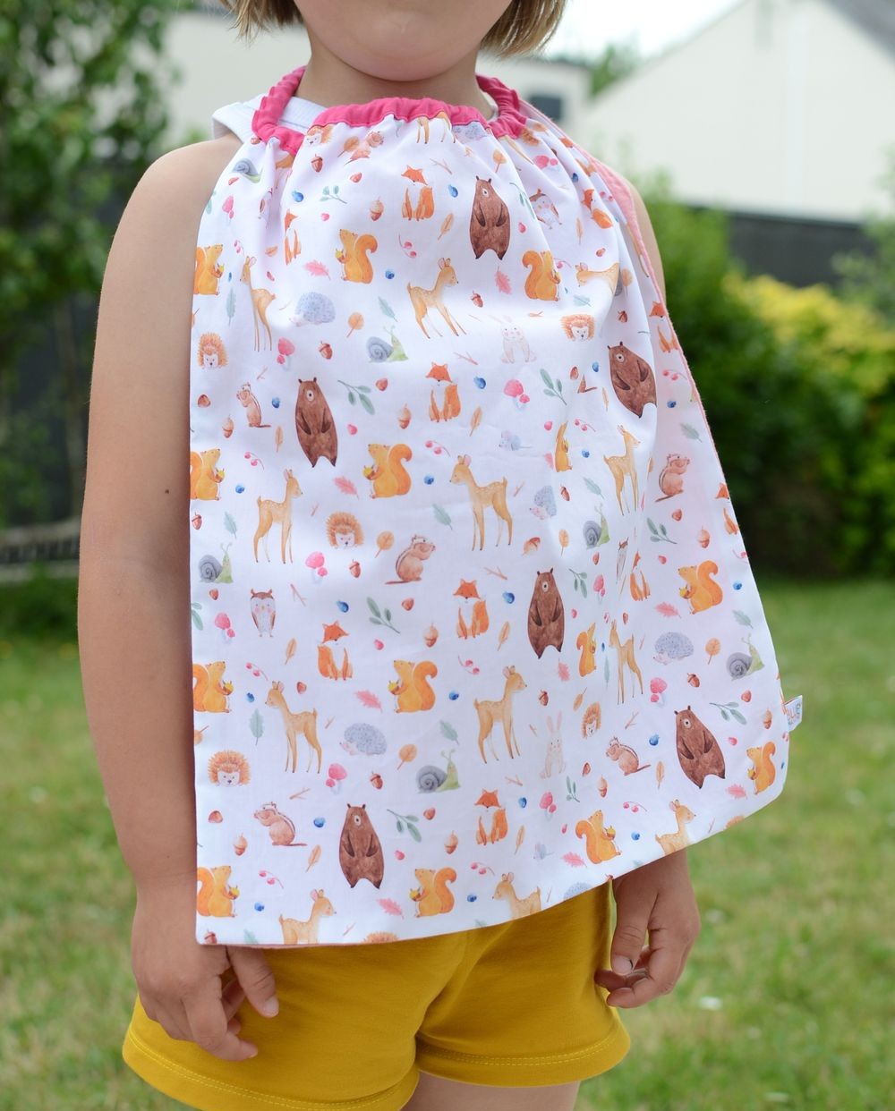 Serviette de cantine Collection 'Animaux de la forêt' Rose